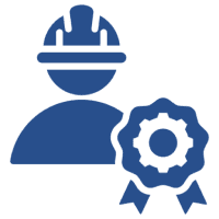 Construction safety badge symbol